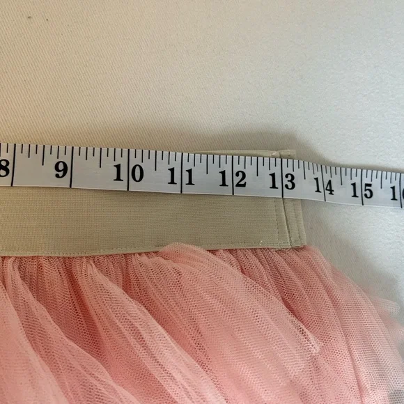 Ombré pink full length tulle skirt. - Picture 6 of 9
